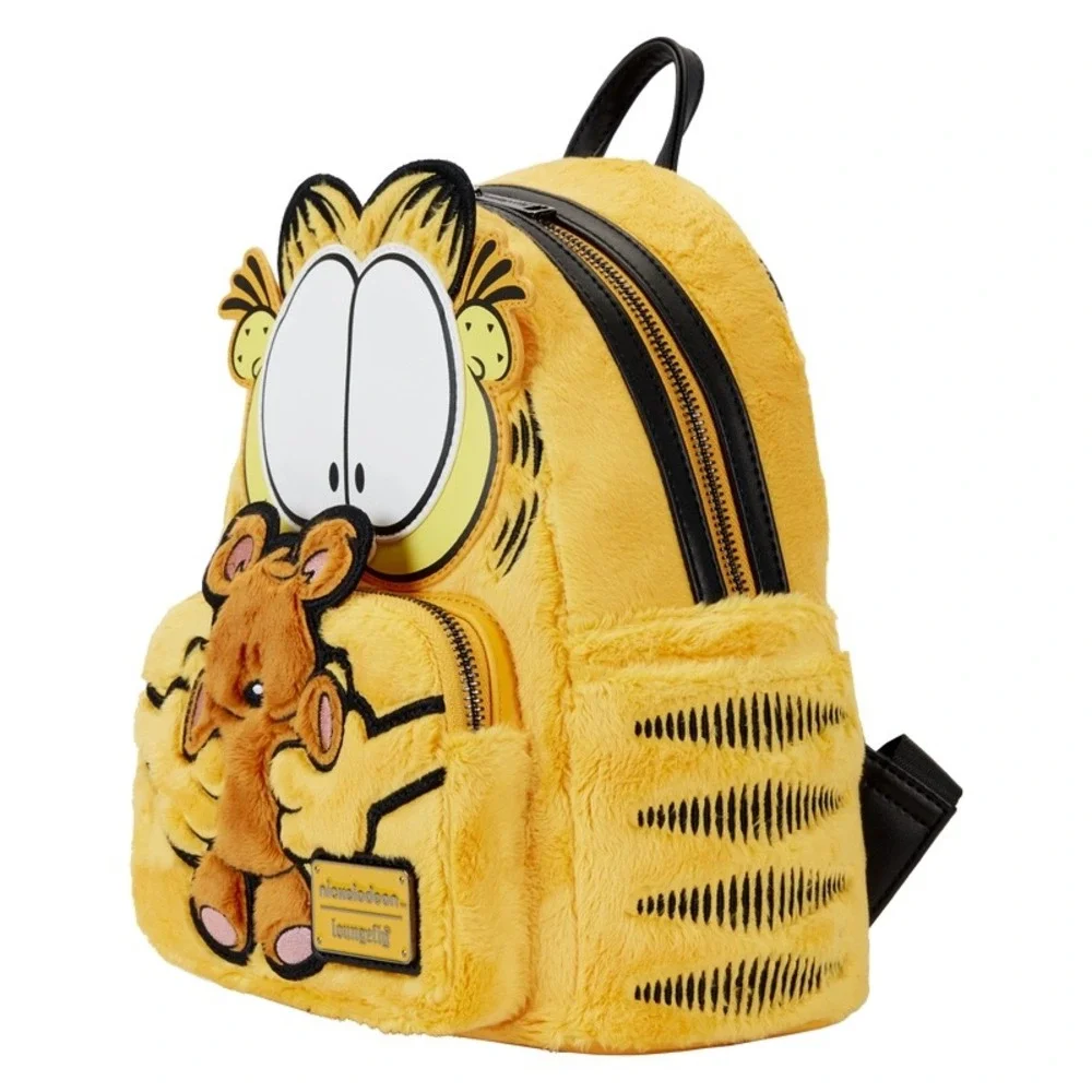NEW Loungefly Nickelodeon Garfield and Pooky Plush Mini Backpack Yellow Faux Fur